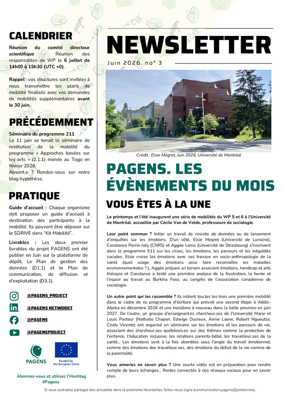 NEWSLETTER PAGENS No 3 – JUNE 2026
